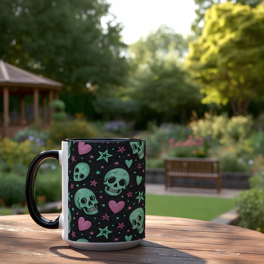 Skulls and Love Hearts - Halloween Mug