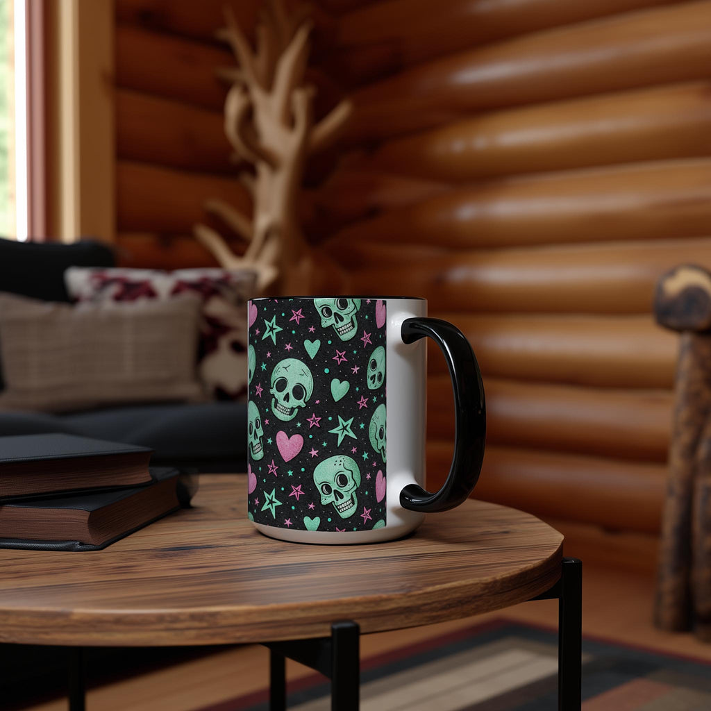 Skulls and Love Hearts - Halloween Mug