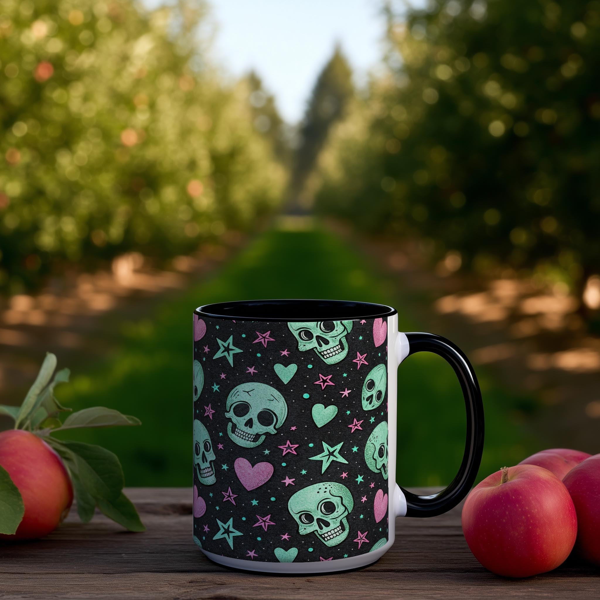 Skulls and Love Hearts - Halloween Mug