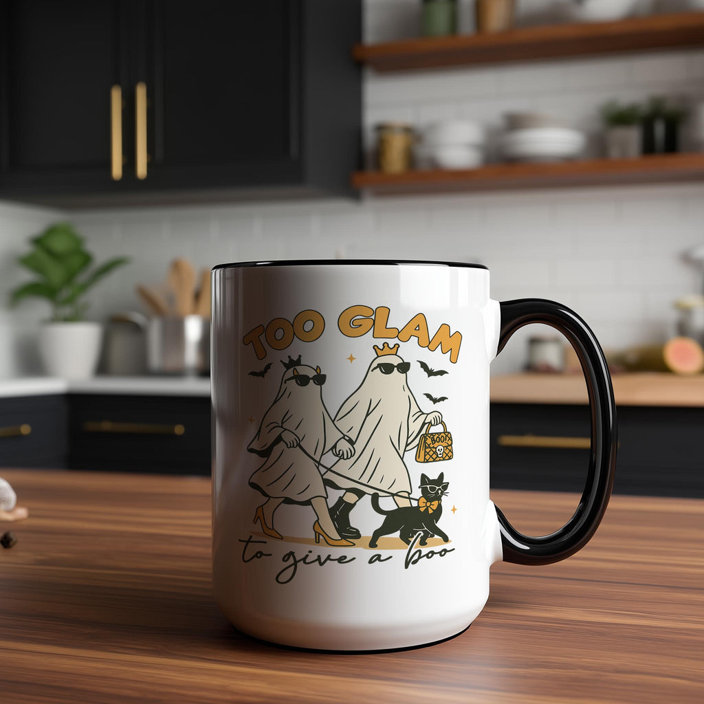 Too Glam to Give a Boo - Halloween Mug