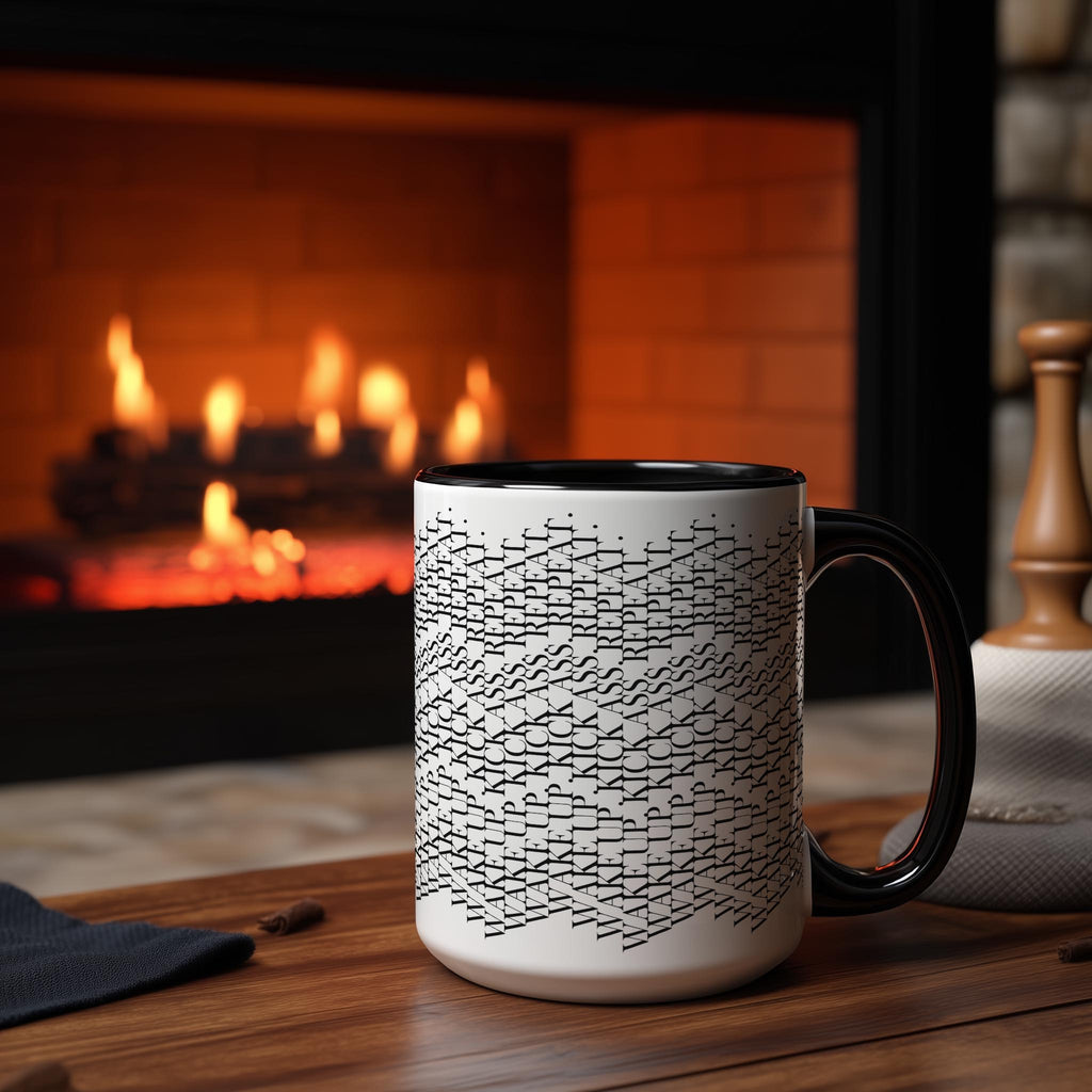 Hidden Message "Wake Up, Kick Ass, Repeat" Mug
