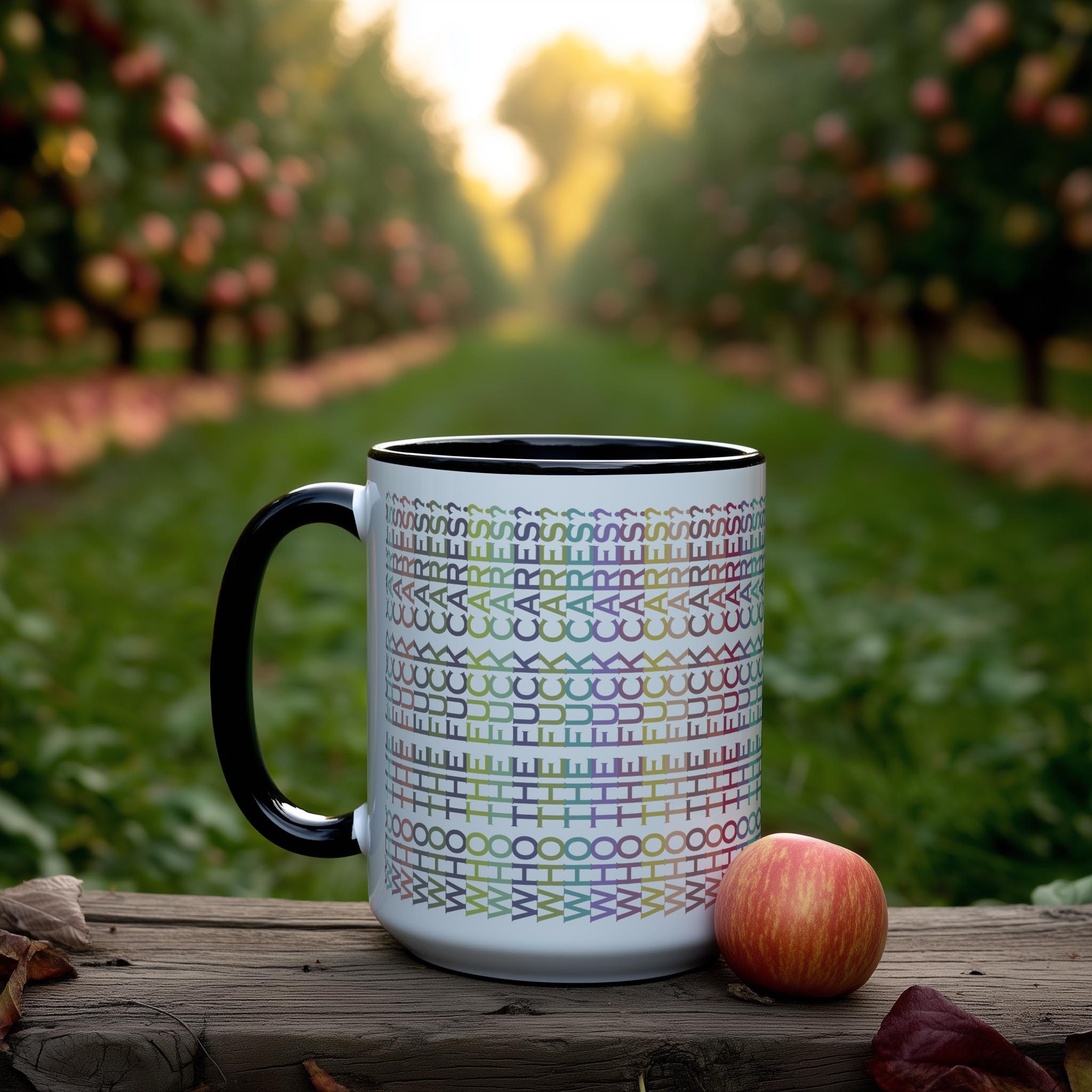 Hidden Message "Who The F*ck Cares" Mug